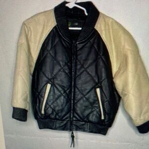 Kids Black and Cream Quilted Jacket